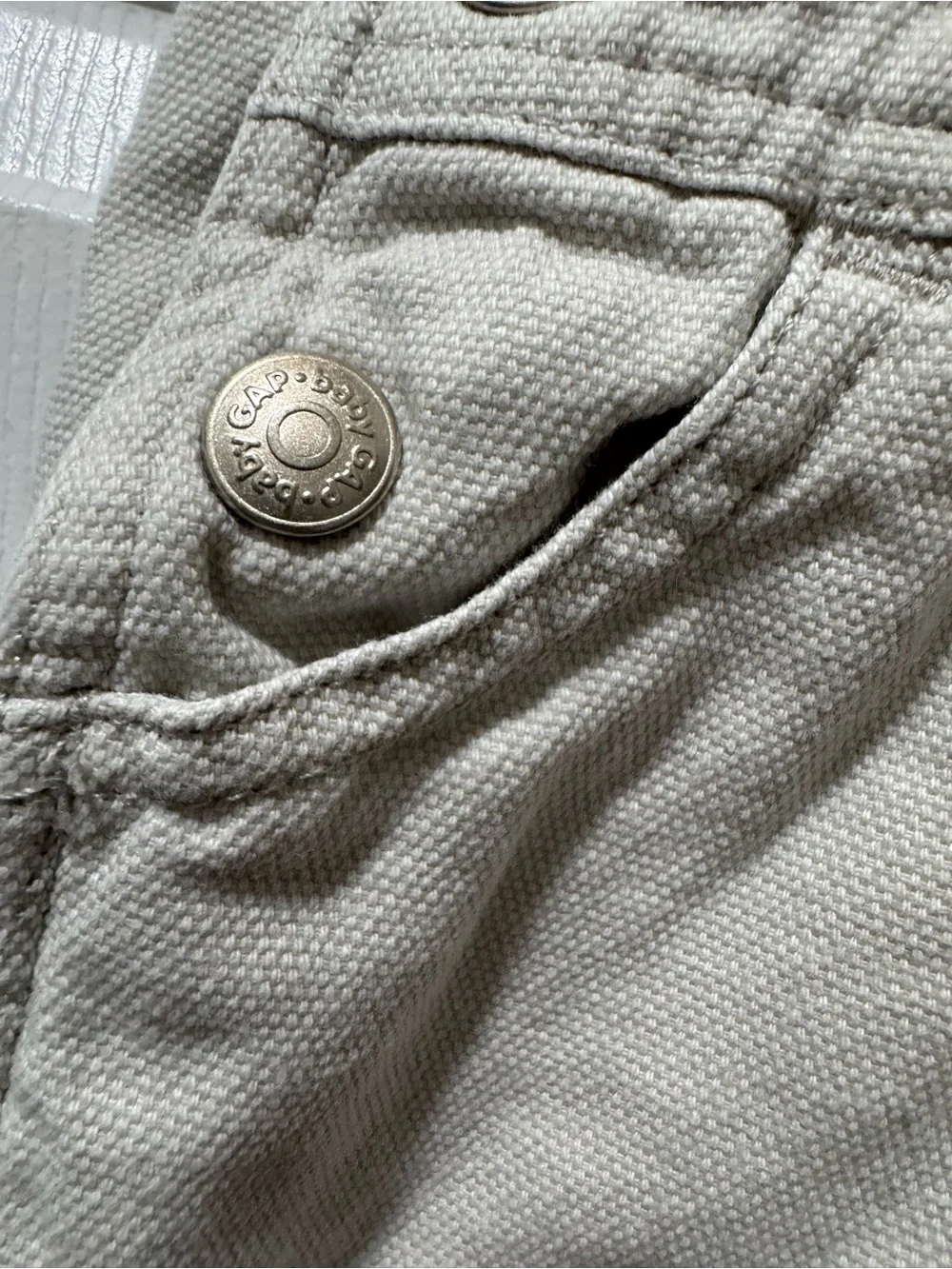 GAP Cream Toddler Overalls